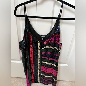 NWT Express sequined tank size XL